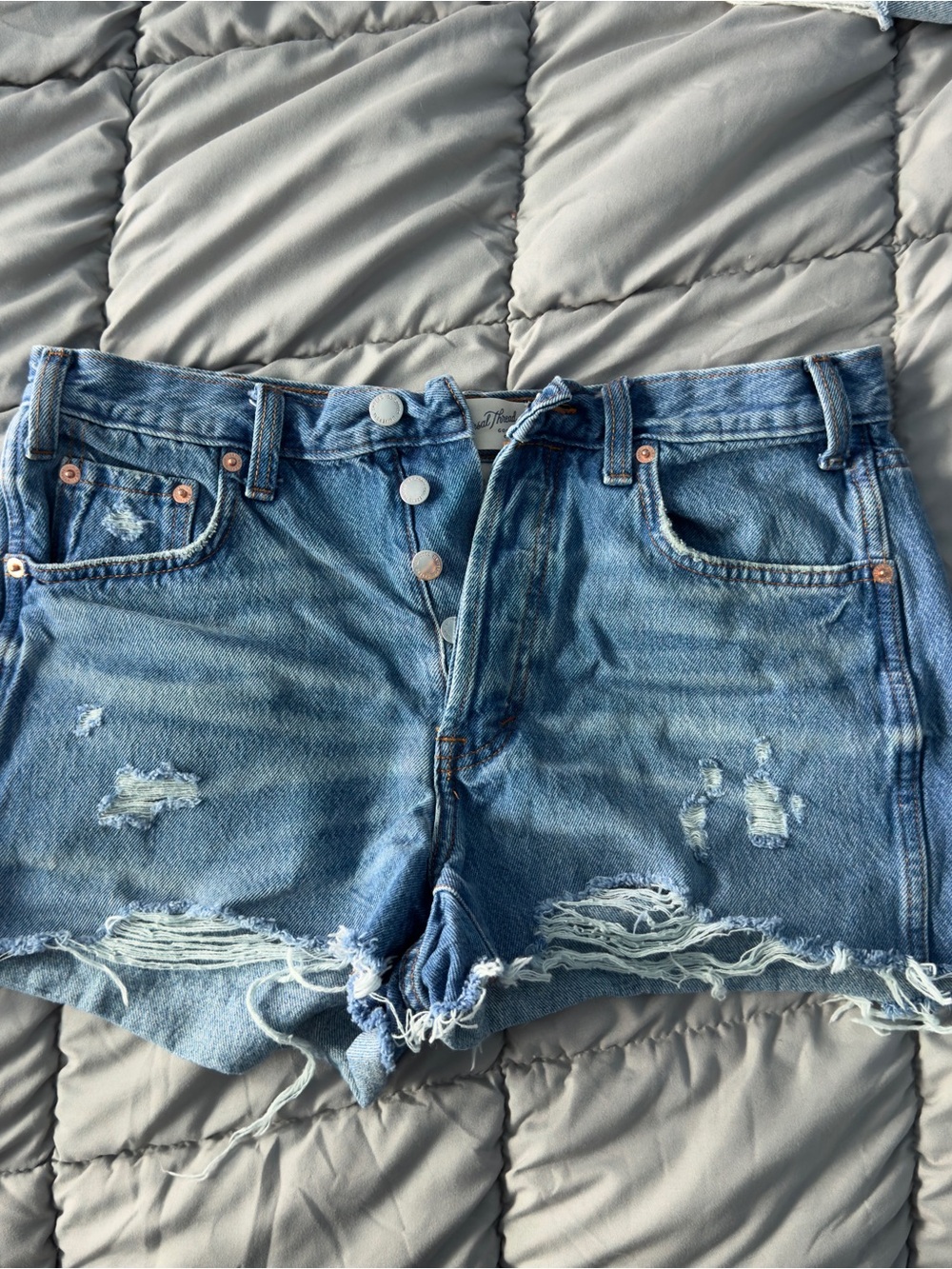 Universal Thread Distressed Blue Denim Shorts